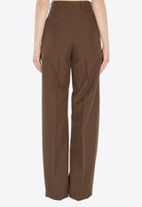 Gucci Straight-Leg Tailored Pants Brown 845357-ZAFKB-2046