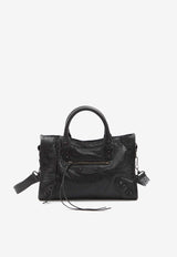 Balenciaga Small Le City Nappa Leather Top Handle Bag Black 811442-2ABEK-1000