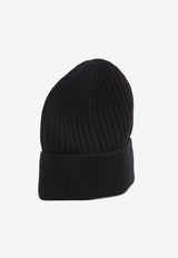 Moncler Grenoble Logo Patch Wool Knitted Beanie Black K20973B00007-04761-999