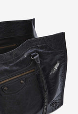 Balenciaga Medium Le City Nappa Leather Tote Bag Black 851818-2ABEK-1000