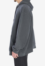 Maison Margiela Logo Zip-Up Hooded Sweatshirt Gray S50HG0047-M25017-855