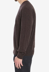 The Row Rod Cashmere V-neck Sweater Brown 1014-Y556-MBR