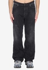 Balenciaga Distressed Relaxed Jeans Black 851352-TTW7-1037