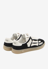 Amiri Pacific Bones Suede Sneakers Black AMSNSN1040--BLACK