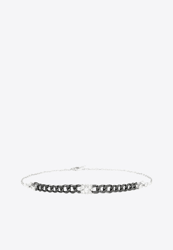 Yeprem Black Strada Diamond Choker Necklace in 18-karat White Gold NE0643