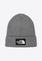The North Face Logo Patch Ribbed Beanie Gray NF0A8CHEPL/R_NORTH-DYY1