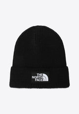 The North Face Logo Patch Ribbed Beanie Black NF0A8CHEPL/R_NORTH-JK31