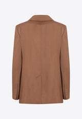 Max Mara Nice Single-Breasted Wool Jacket Brown NICEWO/R_MAXMS-026