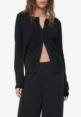 Paris Georgia Nonna Wool and Cashmere Cardigan Black NONCRD001-BLK_BLACK