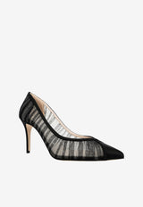 Andrea Wazen Nora 85 Tulle Pumps Black NORPU085STMBLA-PF25_BLACK