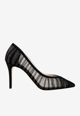 Andrea Wazen Nora 85 Tulle Pumps Black NORPU085STMBLA-PF25_BLACK