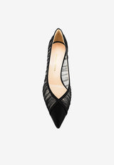 Andrea Wazen Nora 85 Tulle Pumps Black NORPU085STMBLA-PF25_BLACK