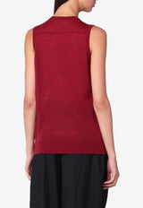 6397 Semi-Sheer Tank Top Burgundy NSW667WO/R_6397-WINE