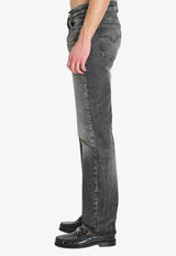 Washed Straight-Leg Jeans