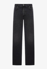 Washed Straight-Leg Jeans