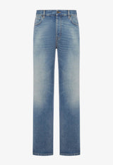 Washed Straight-Leg Jeans