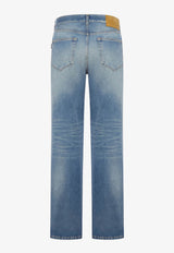 Washed Straight-Leg Jeans
