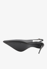 90 Logo-Plaque Slingback Pumps