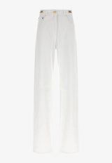 Logo-Plaque Straight-Leg Jeans