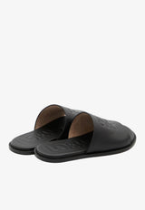 Loewe Anagram Calf Leather Slides Black M616465X22--1100
