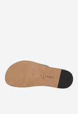 Anagram Calf Leather Slides