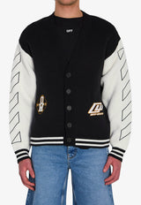 Off-White Knitted Varsity Cardigan Black OMHB019S26-KNI002-0001