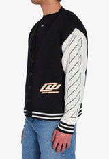 Off-White Knitted Varsity Cardigan Black OMHB019S26-KNI002-0001