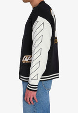 Off-White Knitted Varsity Cardigan Black OMHB019S26-KNI002-0001
