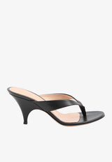Gianvito Rossi Sofia 80 Leather Thong Sandals Black G10138-70RIC-BLACK