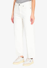 Haikure Washed Straight-Leg Jeans White HEW03297-GF172PX-T0341