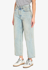 Haikure Betty Washed Straight-Leg Jeans Blue HEW03297-DF203L0936-L0936
