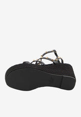 Valentino Rockstud 95 Platform Wedge Sandals Black 8W2S0F95-BAE-0NO