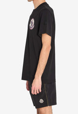 Moncler Logo Patch Cotton Jersey T-shirt Black L10918C00034-89B8U-999