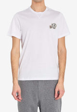 Moncler Double Patch Cotton Jersey T-shirt White L10918C00068-8390Y-001