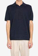 Roberto Collina Linen Polo T-shirt Blue 261MYA20124--10