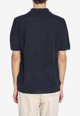 Roberto Collina Linen Polo T-shirt Blue 261MYA20124--10