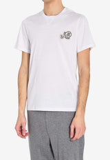 Moncler Double Patch Cotton Jersey T-shirt White L10918C00068-8390Y-001