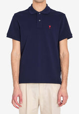 AMI PARIS Ami De Coeur Polo T-shirt Blue BFUPL001-760-430