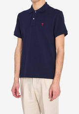 AMI PARIS Ami De Coeur Polo T-shirt Blue BFUPL001-760-430