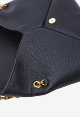 Saint Laurent Large Envelope Clutch in Hammered Leather Black 853610-AACYT-1000