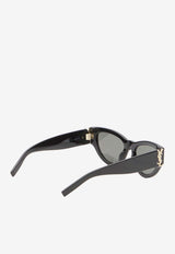 Saint Laurent Cassandre Cat-Eye Sunglasses Gray 671762-Y9901-1000