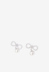 Self-Portrait Pearl Bow Earrings White SS26606EP--PEARL