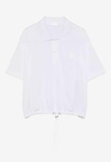 Moncler Logo Patch Cropped Polo T-shirt White L10938A00005-89A16-00A