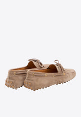 Tod's Gommino Suede Boat Loafers Taupe XXW22L0JZ80-M8W-C413