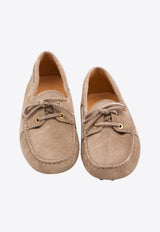 Tod's Gommino Suede Boat Loafers Taupe XXW22L0JZ80-M8W-C413