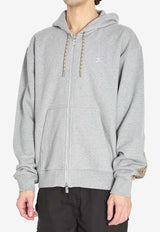 Logo-Printed Zip-Up Hooded Sweatshirt