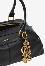 Leather Bowling Top Handle Bag