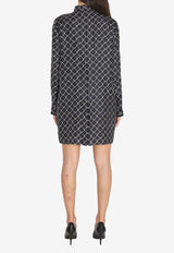 Printed Silk Twill Mini Dress