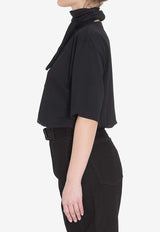 Scarf V-neck T-shirt