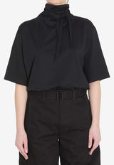 Scarf V-neck T-shirt